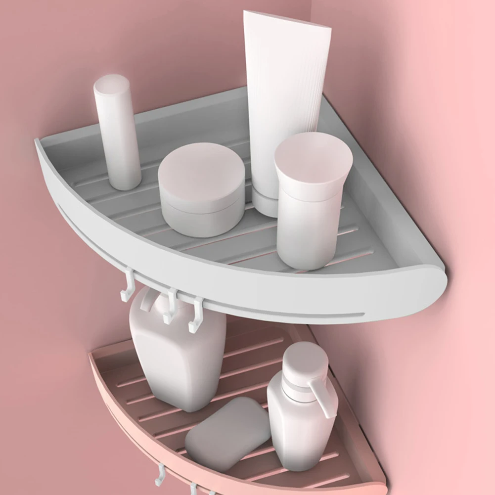 Пластиковый шампунь Qrganizer кухонный настенный держатель для душа угловая полка для хранения Дырокол бесплатно оснастки ванная комната