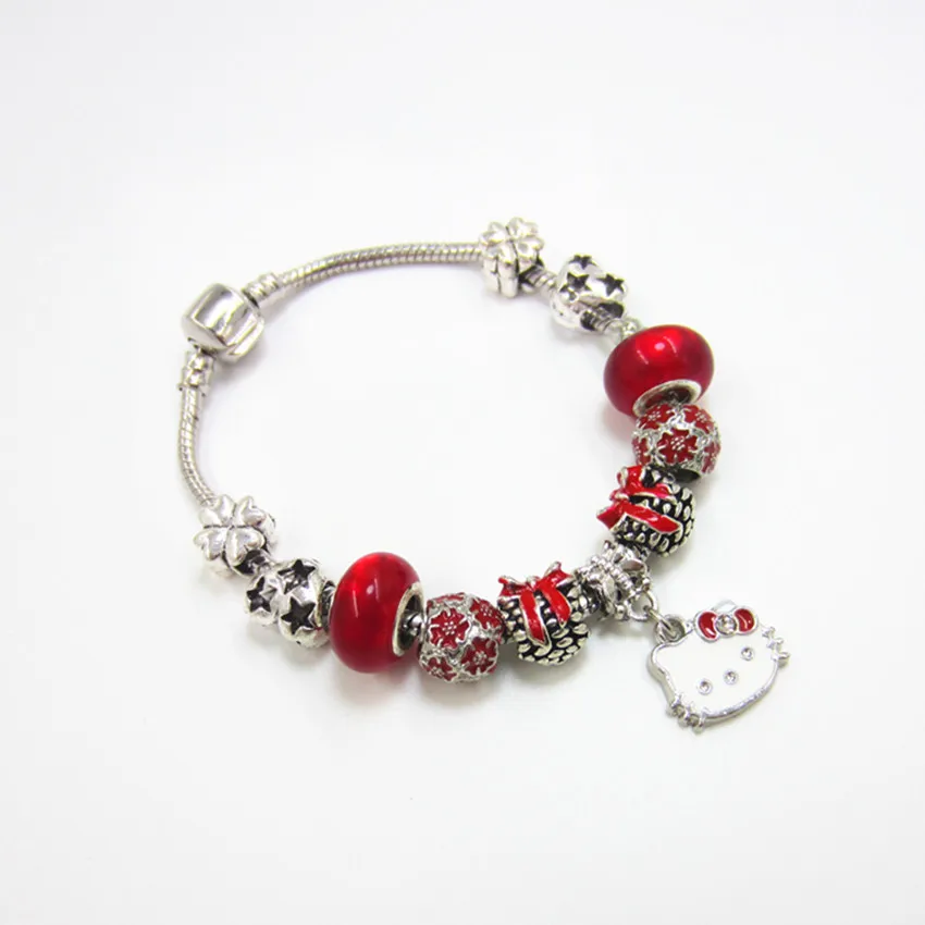 CodeMonkey красный котенок лук бисерный браслет DIY женские браслеты и браслеты для женщин ювелирные аксессуары CMB099