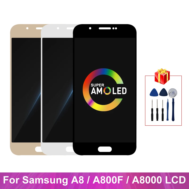 ЖК дисплей с AMOLED матрицей для Samsung Galaxy A8 A800 A8000 A8000F 2015|Экраны мобильных телефонов| |