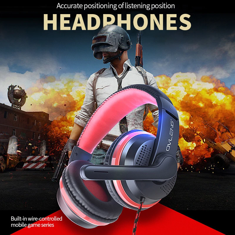 Type C Jack Gamer Wired Headphone With Microphone For Huawei Xiaomi Phone Loud Sound Gaming Headset Kids Girl Music Helmets