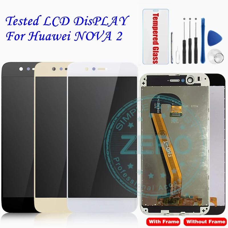 Протестирован для huawei Nova 2 ЖК-дисплей+ рамка сенсорная панель для huawei Nova2 ЖК-дисплей сборка Замена Ремонт Запчасти