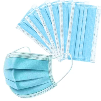 

3 Layers Dustproof Blue Mask Disposable Mask Non-Woven Carbon Dust-free Workshops Against Dust Outdoor Protective Mask