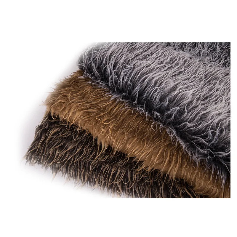 160*100 см, двойной цвет, искусственный плюшевый мех, ткань для пальто, чехол для подушки, жилет, меховой воротник, длинные волосы, плюшевый мех, tissu telas