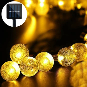 

7m Solar Lamp String Light 50LED Solar Fairy Lights Balls Warm White Balls String Light Indoor Outdoor Garden Party Decoration