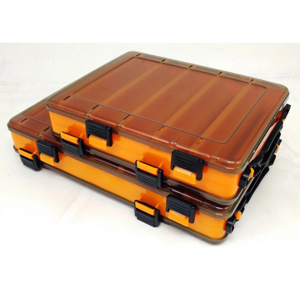 Double-Sided Fishing Lure Squid Baits Box Hook Rings Storage Box Clear Squid Jig Minnows Case Container Multipurpose Tackles Box