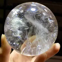 Natural Clear White Crystal Quartz Sphere Ball Specimen Collection Healing