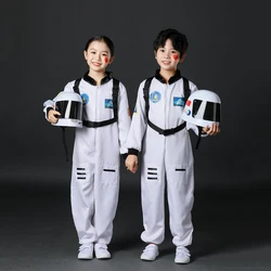 Astronaut Cosplay Costumes for Kids Work Uniforms Carnival Party Costume Cosmonaut Role Playing Children 2021 New Birthday Party