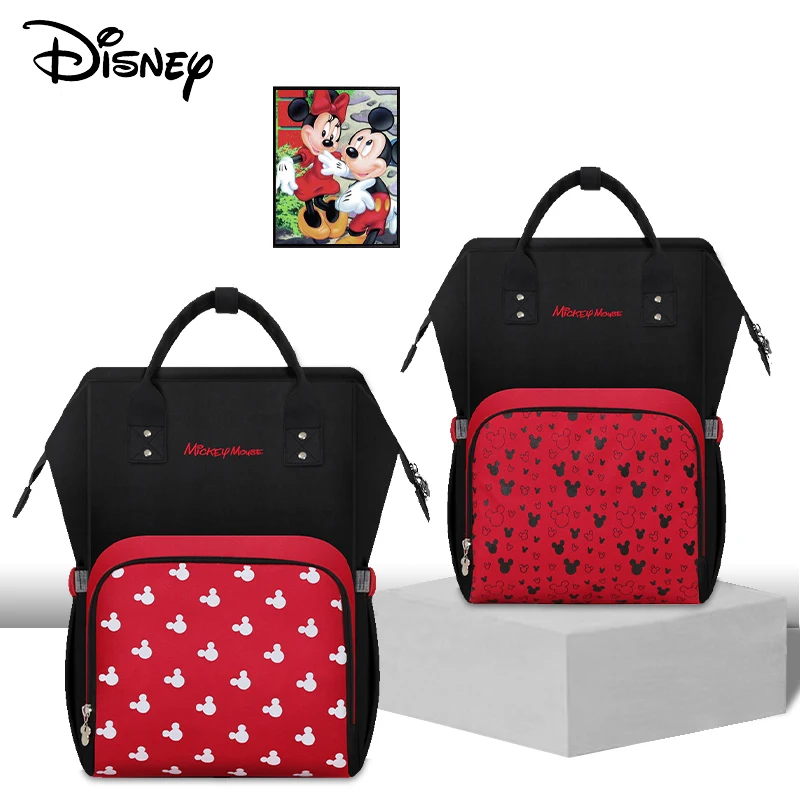 Sac à couches USB Disney Mickey Minnie | Sac à dos grande capacité, sacs à couches pour maman, sacs de transport pour bébé, sac de maternité, nouveau