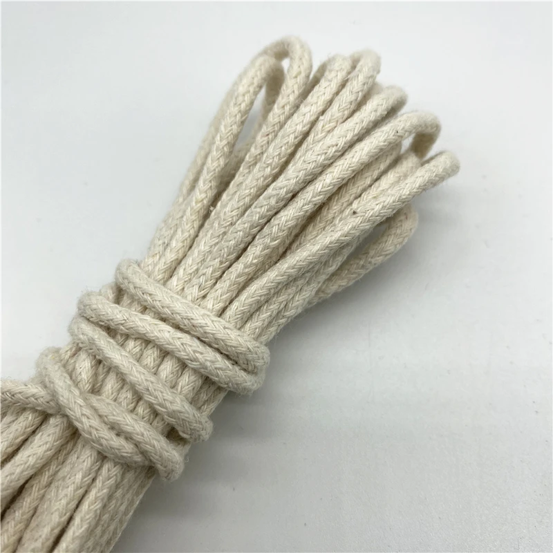 3mm Cotton Rope Decorative Twisted Braided Cord Rope For Handmade Home Textile Decoration 5yards/Lot cotton rope