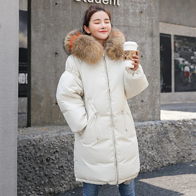 Best 2019 New Plus Size 4XL Down Cotton Jacket Fur Collar Hood Coat Thicken Winter Parkas Women Students Warm Tops LM101
