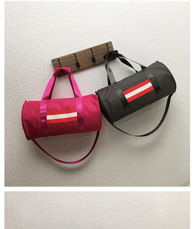 Складные портативные Цилиндрические сумки для спортзала мужские и женские короткие дистанционные спортивная сумка для путешествий маленькая одноместная спортивная сумка с плечевым ремнем сумка для фитнеса HBG040
