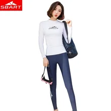 SBART Женский комплект из четырех предметов с защитой от сыпи женский белый консервативный тонкий купальник Быстросохнущий дышащий костюм для подводного плавания