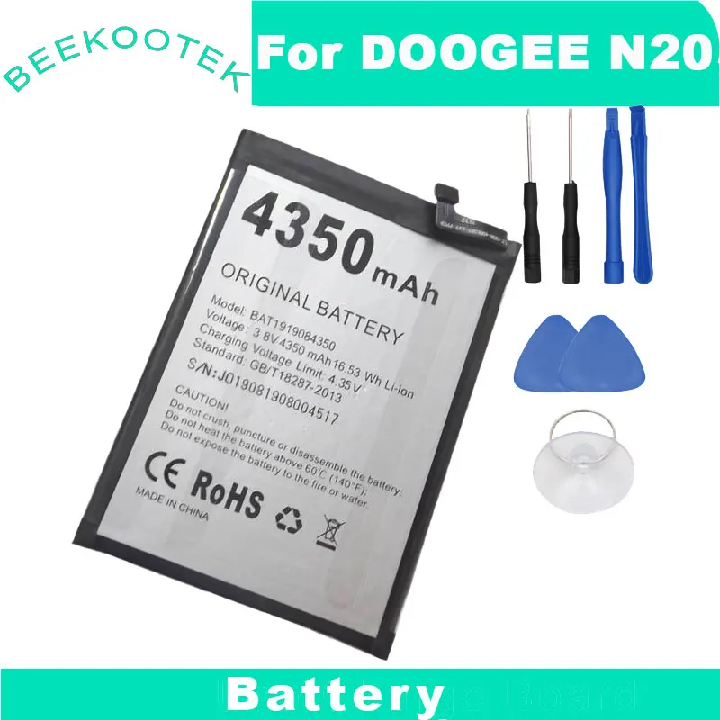 Оригинальный Doogee N20 Батарея 4350 мА/ч мобильный телефон аккумуляторы для запасных