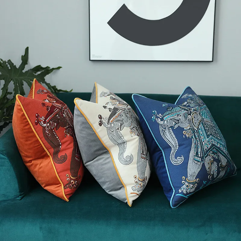 Высокая точность наволочки жаккардовые слон Cojines Decorativos Para диванные Декоративные подушки для женщин для дома Coussin
