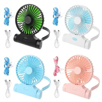 

360 Degree Rotating Portable Hands-free Neck Hanging Fan USB Rechargeable Air Cooler Sport 3 gears Desktop Electric Fan