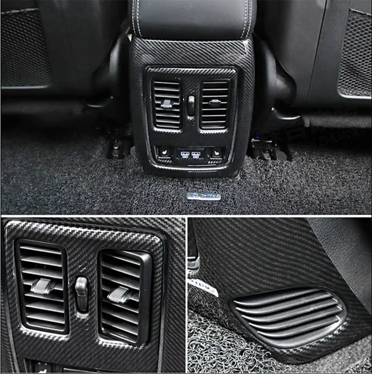 Отделка для автомобильного заднего вентиляционного отверстия из углеродного