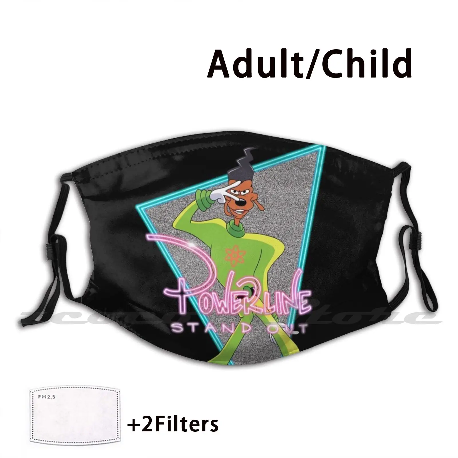 Stand Out Mask Cloth Reusable Print Filter Washable A Movie I2i Neon Green Blue Pink 90s Retro Throwback Pop Icon | Аксессуары для
