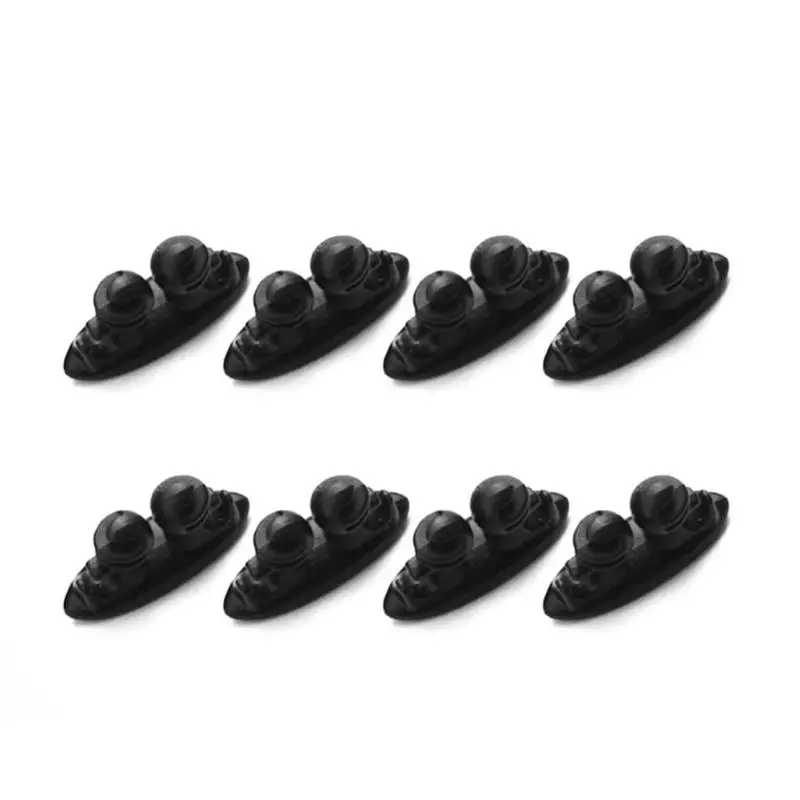 8pcs Car Wire USB Cable Clips Holder Tie Self Adhesive Fixer Organizer Black Line Clamp for Organizing Cable Cords Home Office