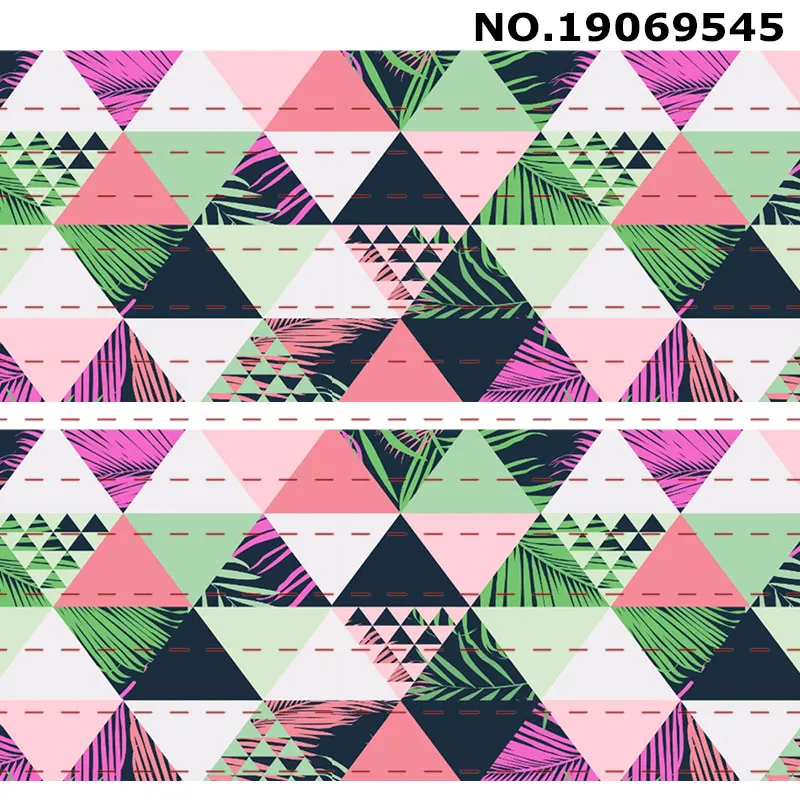 19069545 10 ярдов-разные размеры-лента Grosgrain-принт с геометрическим узором/19069544-9558 - Color: 19069545