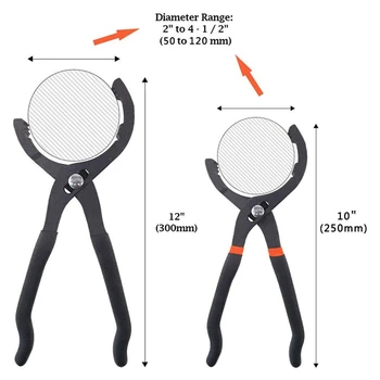 

2In1 Oil Filter Pliers Set, 10 Inch and 12 Inch Universal Adjustable Angle Hand Removal Oil Filters Tool with Long Handle Grip,
