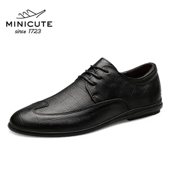 

Spring men's shoes 2020 new Peas shoes men's leather Korean tide shoes black business soft bottom men's casual shoes