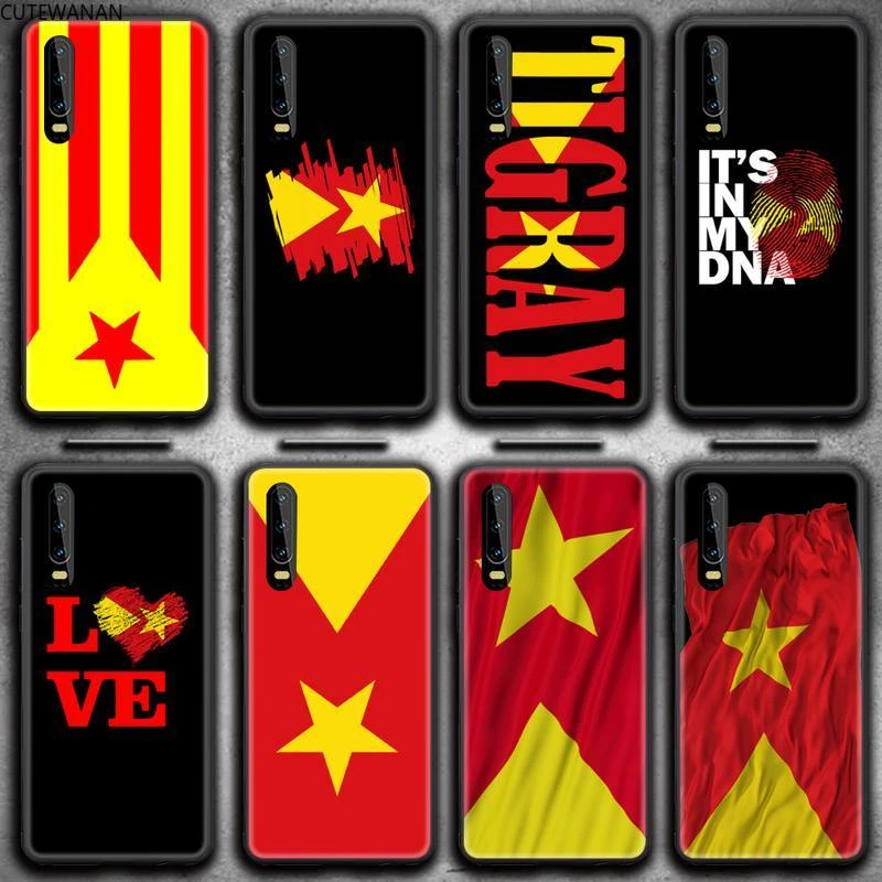 Tigray Flag Phone Case for Huawei P20 P30 P40 lite E Pro Mate 30 20 Pro P Smart 2020 P10 waterproof case for huawei