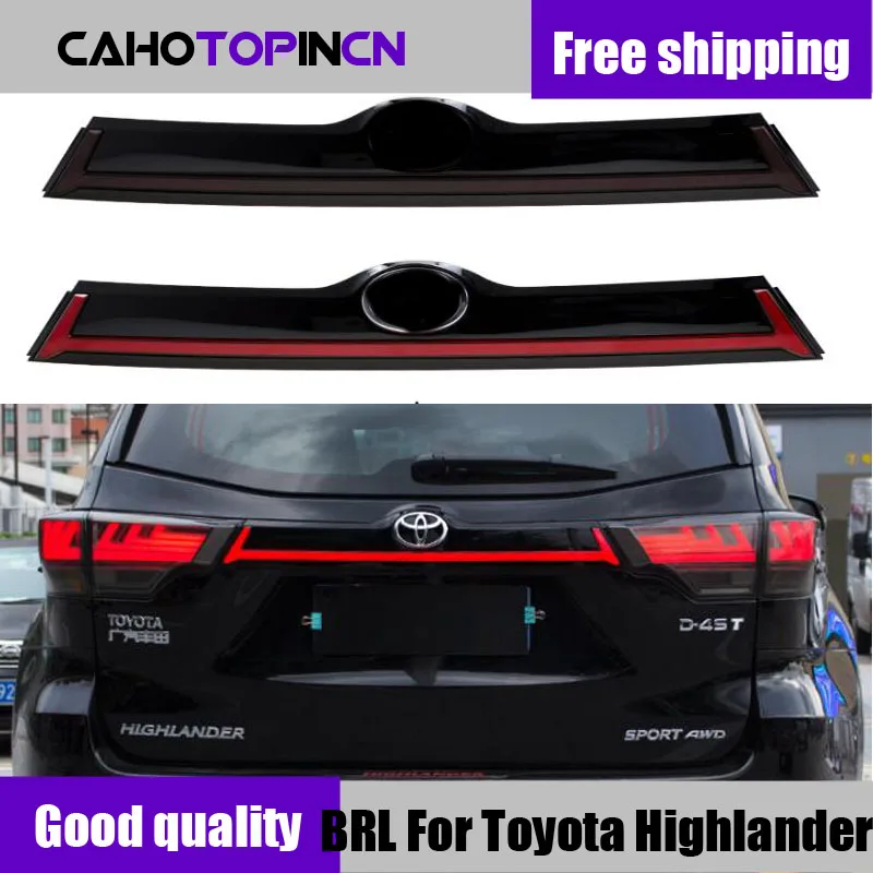 Задний бампер багажник задний фонарь для Toyota Highlander Kluger XU50 2014 - 2019 светодиодный задсветильник фонарь отражатель стоп-сигнал