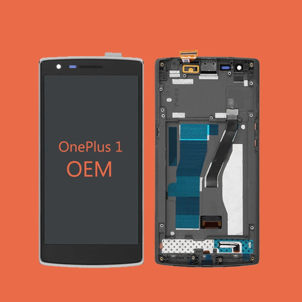 ЖК дисплей 5 дюйма для OnePlus 1 сенсорный экран с дигитайзером OnePLus One рамкой запасные