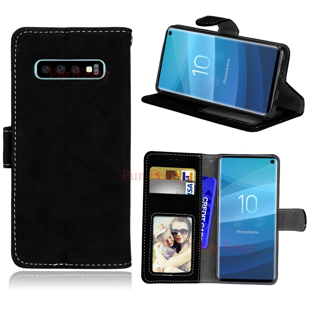 

Flip Photo Frame Case For Samsung Galaxy S10 S 10 G973 SM-G973F/DS Case Phone Leather wallet luxury Cover For Samsung Galaxy S10