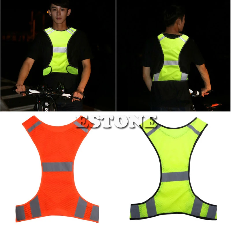 

New Safety High Visibility Reflective Running Vest Jogging Bike Cycling Walking
