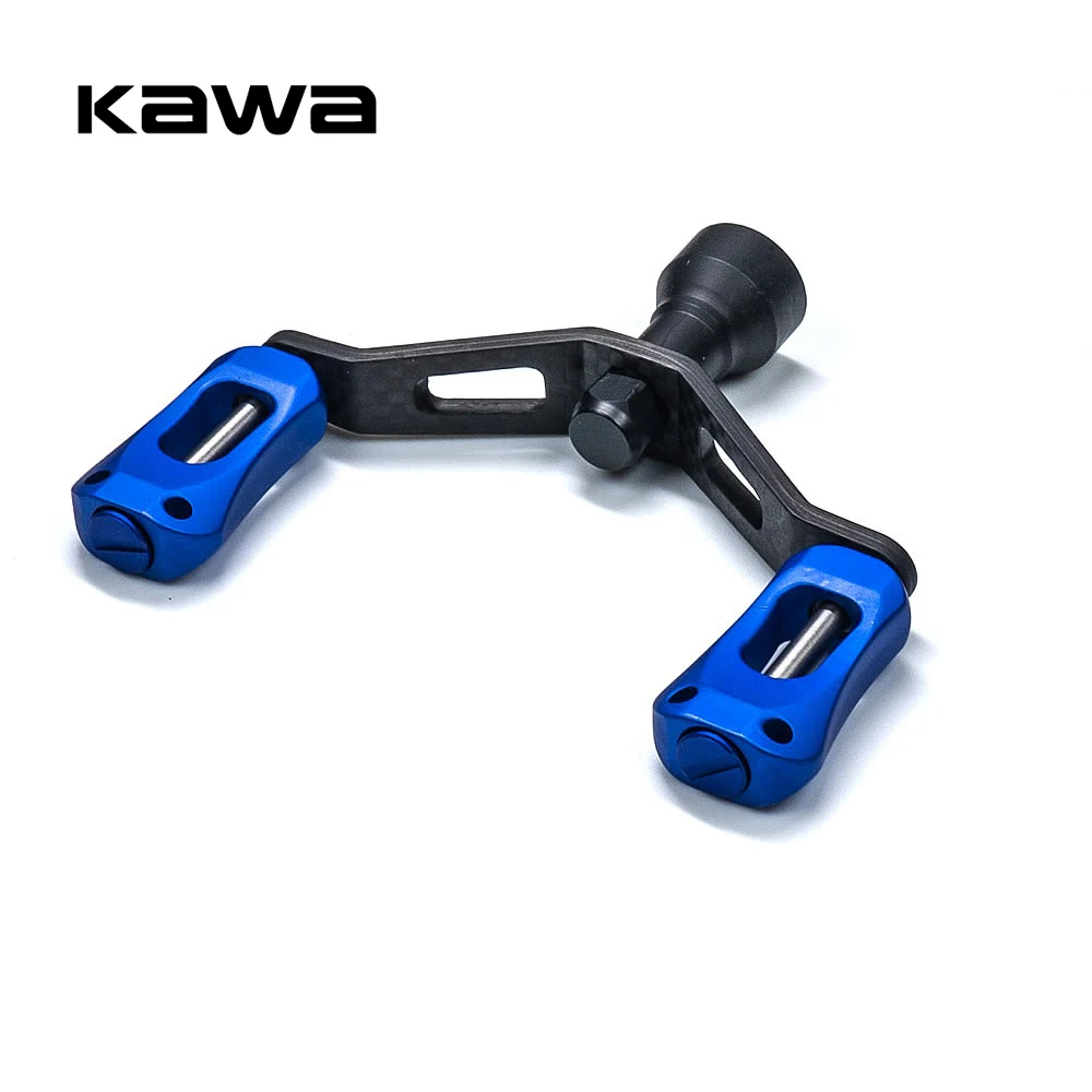 Kawa New Fishing Reel Handle Double Handle With Aluminum Alloy Knob Suit For Daiwa Reel Length 90mm Carbon Fiber Handle