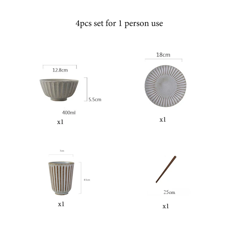 KINGLANG 1/2/4 человек Керамика Комплектная посуда фарфоровая посуда ручной работы набор для домашней столовой Применение - Цвет: Set A