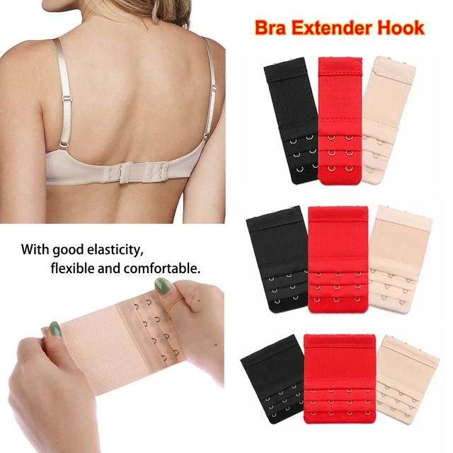 2-ROW 2-Hook Bra Extender Extension Bra Strap Strapless Underwear Maternity