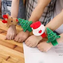 Мультяшный милый Рождественский браслет-петля Санта Клаус Лось Рождественская елка браслет плюшевые игрушки куклы рождественские