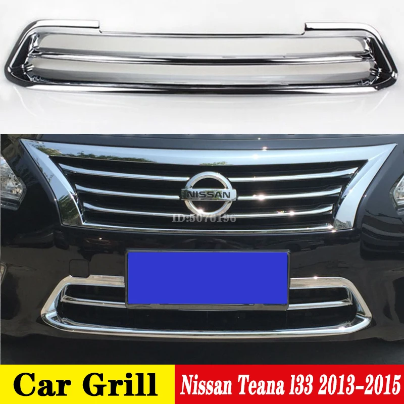 

ABS Chrome Front Center Grilles Cover Trim For Nissan Teana Altima L33 2013 2014