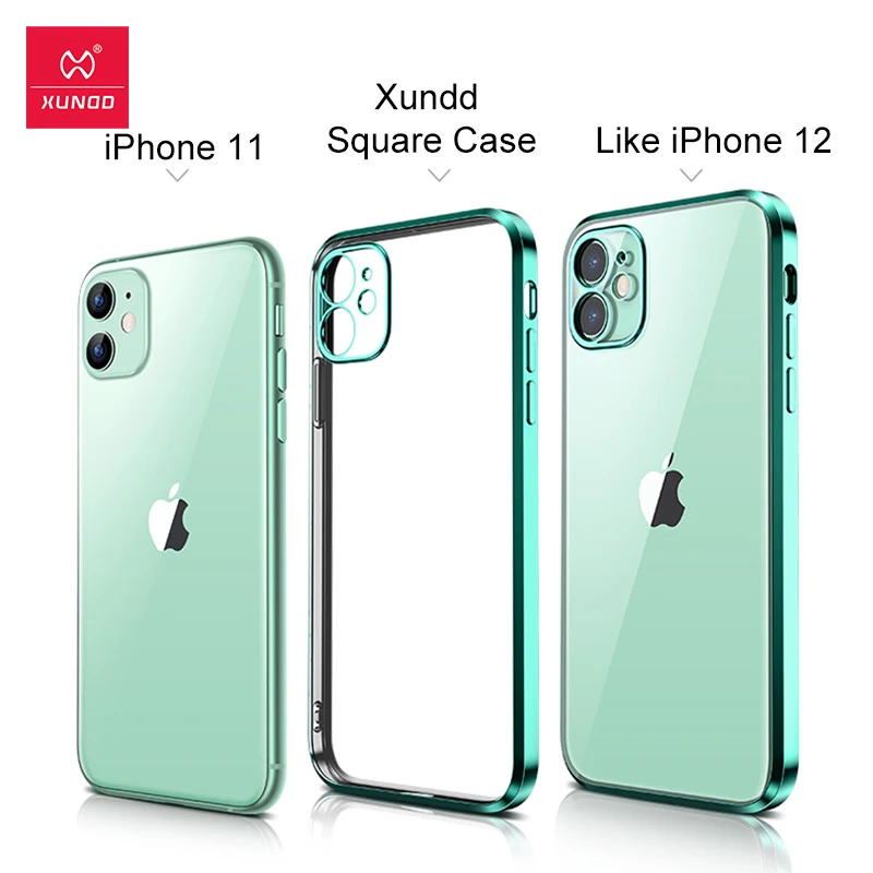 Xundd чехол для iPhone 11 Pro Max противоударный Защитный Прозрачный квадратный Apple iPhone11 6 5