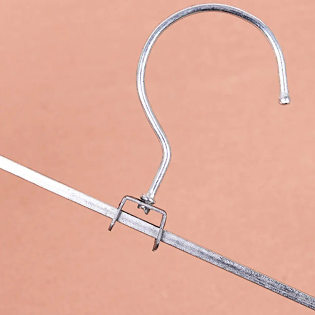Trouser Pants Skirt Hangers High Quality Stainless Steel Stand Holder With 2 Clips Home Storage Clothes Hangers