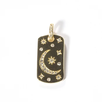 

NEW Design Copper Micro Pave CZ Zircon Star&Moon Charm Pendants For Jewelry Making Findings DIY necklace making