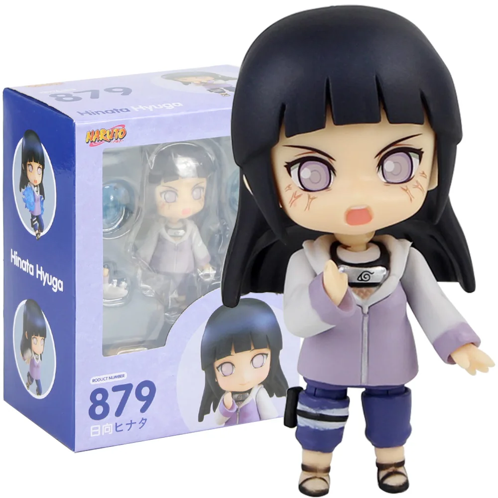 

9cm Naruto Shippuden Hinata Hyuga Nendoroid 879 Q Version Movable Cute Figurine PVC Action Figure Collection Model Toys