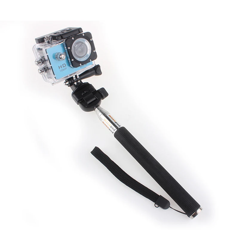 Алюминиевый монопод для GoPro Hero 6 5 7 4 черный Серебряный Session Sjcam Sj7 Yi 4K Экшн-камера селфи палка для Go Pro
