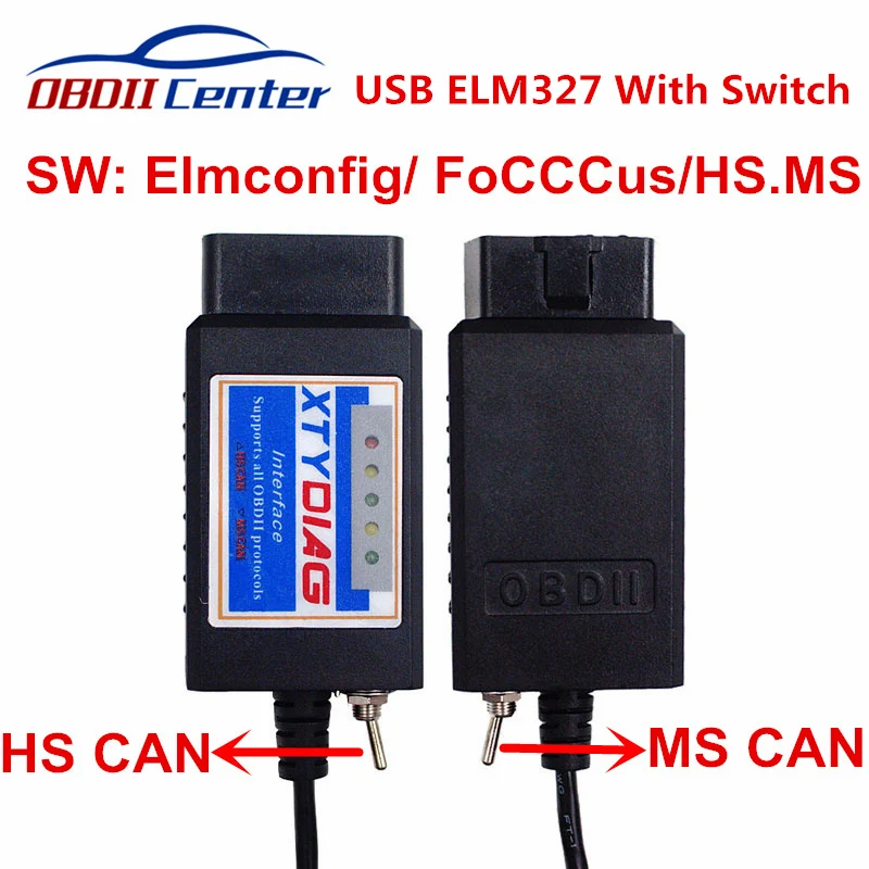 Диагностический сканер HS MS Elm327 Usb переключатель V1.5 PIC18F25K80 OBDII Elm 327 для автомобилей