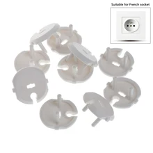 10 шт./лот, французский стандарт, детская безопасная штепсельная розетка, защитная крышка, защита детей от электрического удара
