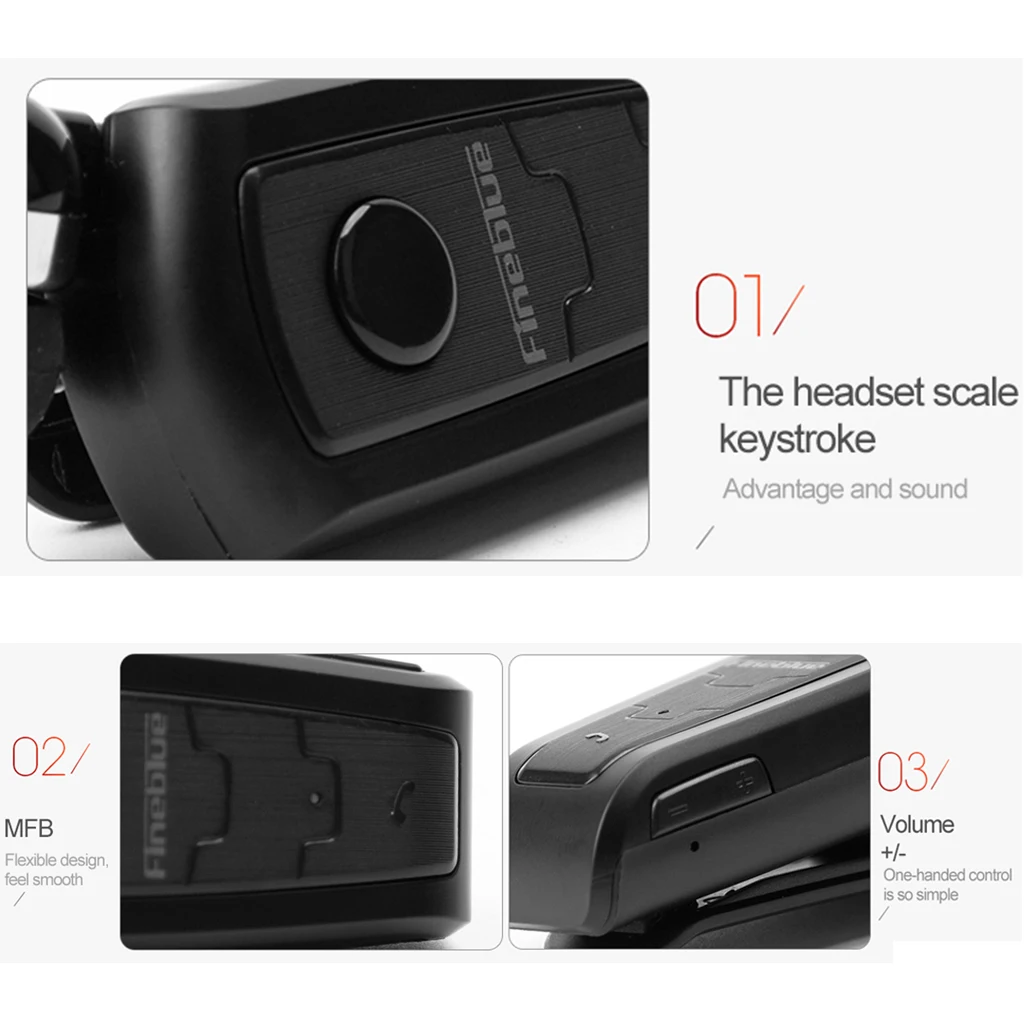 Fineblue F910 беспроводная Bluetooth гарнитура в ухо вибрирующий сигнал износ зажим Hands Free наушники для смартфонов наушники