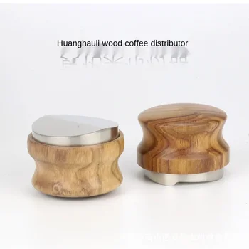 

58mm Stainless Steel Coffee Tamper Wood Presser One-word Powder Dispenser 58.35mmTamper 58mm Coffee Accessories Coffee Maker