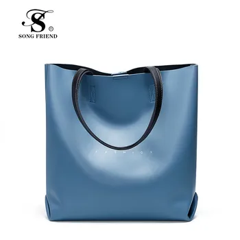 

SONG FRIEND New women handbag luxury Designer Leather Bucket Fashion Lady Bag Genuine Handbag messenger bags for women totes