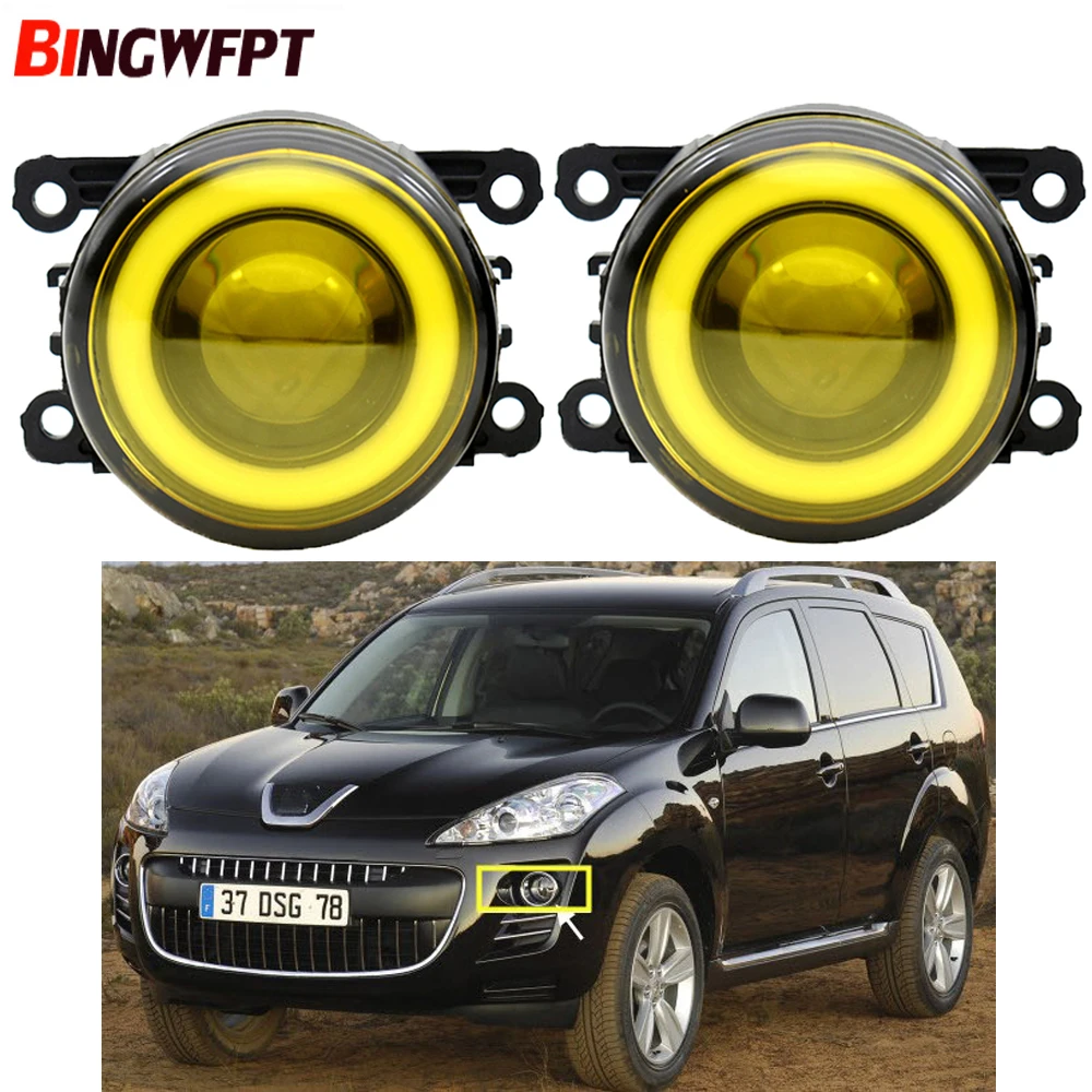 1 Paio Angel Eye Con Fendinebbia A Led Per Peugeot 4007 Gp _ 2007-2012 Per Peugeot Partner Tepee 2008-2017