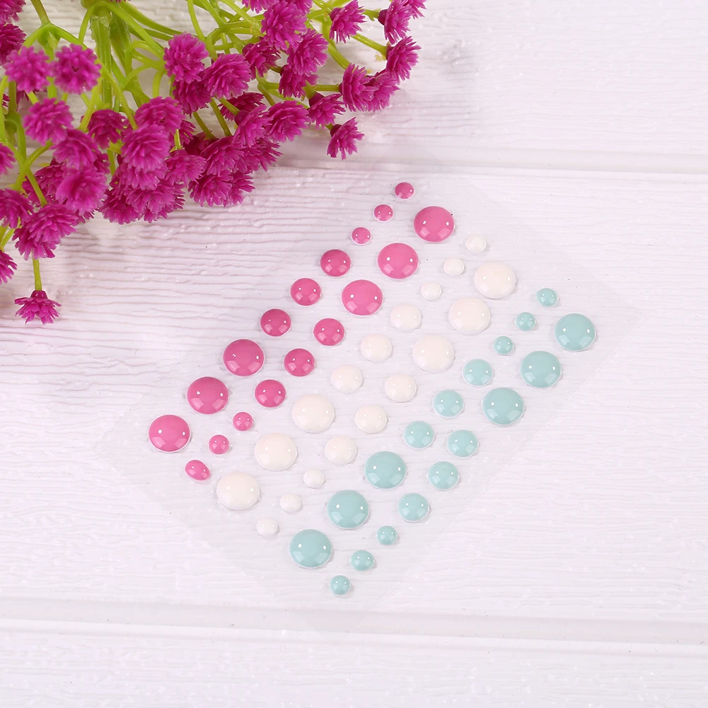 

Sugar Cream Colors Sprinkles Self-adhesive Enamel Dots Resin Sticker For DIY Scrapbooking Photo Album Cards Crafts Decor