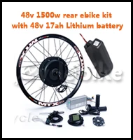 48v 1500w rear ebike kit with 48v 17ah Lithium battery