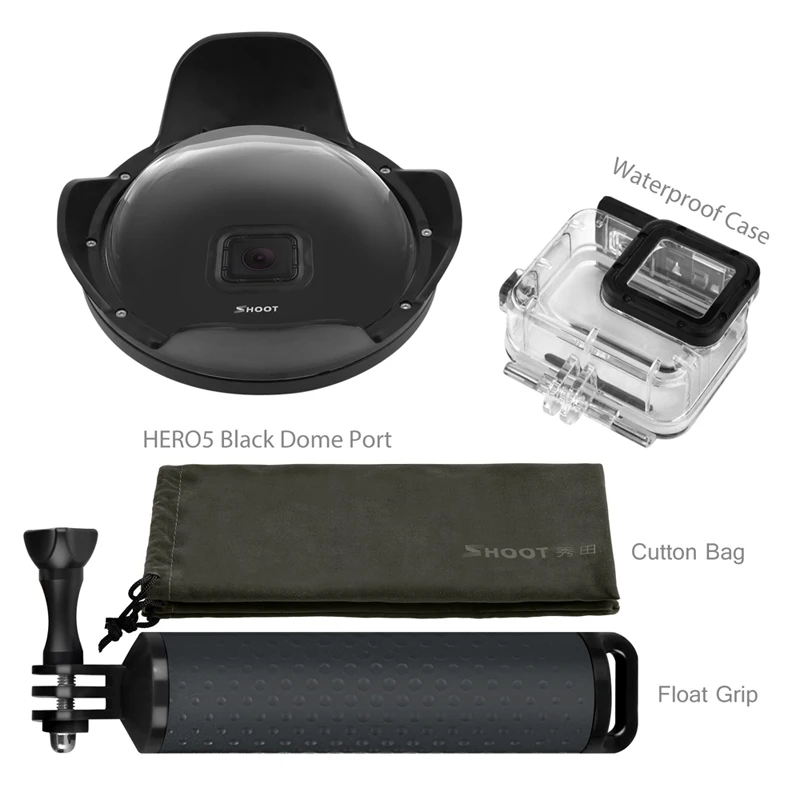 GOPRO HERO7/6/5 воды крышка объектива купол маска для подводного плавания дайвинга объектив рыбий глаз съемки Водонепроницаемый крышка