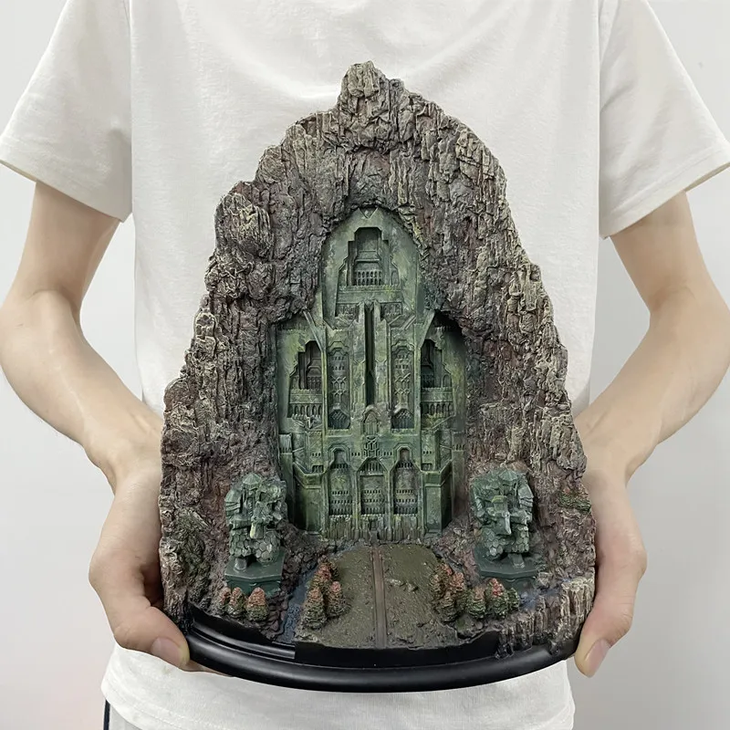Hot Products! [VIP] High quality 27cm Erebor Lonely Mountain door resin figure Dwarves warrior statue toy Collection model Desktop Decoration